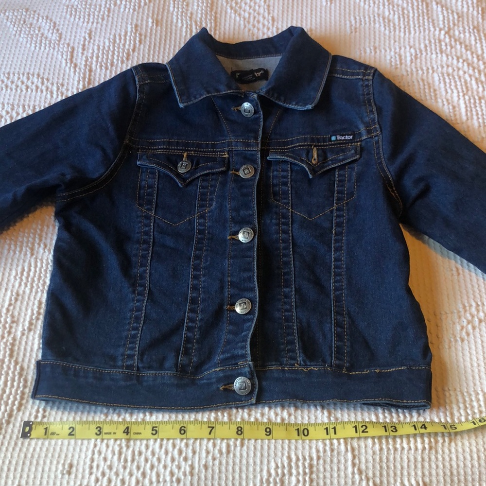 Girl’s Tractor Blue Jean Denim Jacket Size 10